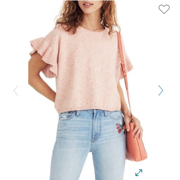 Madewell Sweaters - Madewell Ruffle Sleeve Sweater Tee M